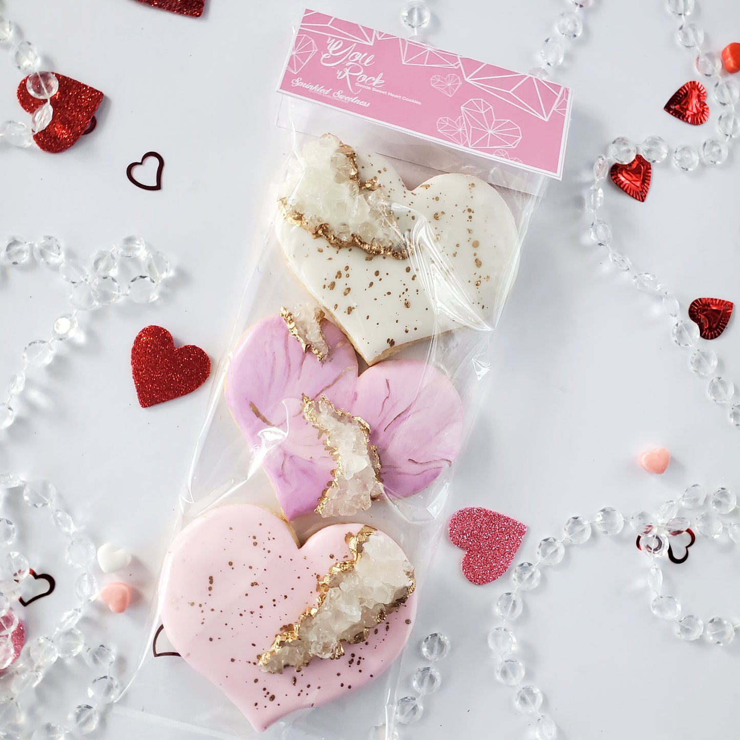 Marble Geode Heart Packs